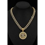 laria jewelry Hip Hop Iced Out Dönebilen Dolar Pendant Küba Zincir Kolye Ucu Charm