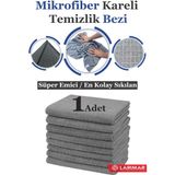 Larimar 1 Adet Mikrofiber Kareli Genel Temizlik Bezi Duvar ve Yer Silme Bezi Sıkılması En Rahat Bez 50*70CM