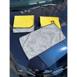 Larimar 10 Adet "60X30" Çift Taraflı Otomobil Kurulama ve Parlatma Bezi Özel Dokuma - 17 cm - Antrasit