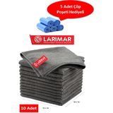 Larimar 10 Adet Mikrofiber Süper Emici Temizlik Bezi Duvar ve Yer Genel Temizlik Bezi 50*70CM Jumbo