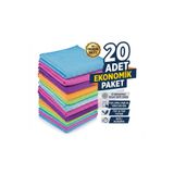 Larimar 20 Adet Mikrofiber Temizlik Bezi – Cam, Mutfak, Banyo ve Genel Temizlik İz Bırakmaz, Yüksek Emici