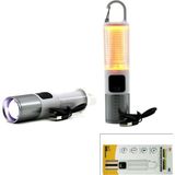 Larimar 2in1 Kamp - Çok Amaçlı El Feneri USB Şarjlı Zoom 6 Fonksiyon Işık=doğal - Renkli Askı Mandalı Şarj Göstergesi 005 (5177) - Gri