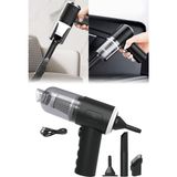 Larimar 3in1 Çekme - Üfleme Oto-Araç - Ev El Tipi Süpürge USB Şarjlı Mini - Taşınabiliri Hs-22 (5177) - Gri