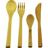 Larimar 4pcs Ahşap Bambu Mutfak Seti 2 Kaşık - Çatal - Bıçak (5177) - 20 ml
