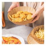 Larimar 50 Adet Air Fryer Pişirme Kağıdı Tek Kullanımlık Yağ Geçirmez Yuvarlak Tabak Model Pvc (5177) - 100 x 100 cm