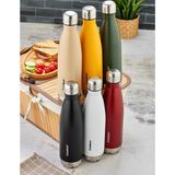 Larimar 500ML Renkli Şişe Termos Paslanmaz Çelik - Kaydırmaz Tpr Taban (5177) - Gri