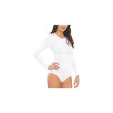 Larimar 9261 Kadın Uzun Kol Çıtçıtlı Atlet - Beyaz