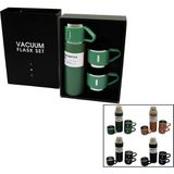 Larimar Çantalı 500ML 3 Parça Bardaklı Çelik Termos Seti (5177) - Gri