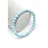 Larimar Doğal Taş Bileklik 6 Mm Küre Kesim