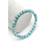 Larimar Doğal Taş Bileklik 7 Mm Küre Kesim