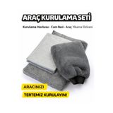 Larimar Elite Oto Temizlik ve Bakım Seti - Çizmez Yıkama Eldiveni ve Leke Bırakmaz Kurulama Bezleri