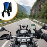Larimar Evrensel Motosiklet Telefon Tutucu – Kaymaz, Kilitlenebilir Güvenli Tutuşlu, 360° Ayarlanabilir Gidon Bağlantılı Akıllı Telefon Aparatı (5177) - Gri
