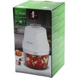 Larimar Kiwi KC-8203 USB Şarjlı Mini 3 Bıçaklı Blender Rondo Gıda Doğrayıcı 350ML=MİKA Kristal Hazne (5177) - Gri
