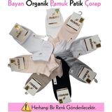 Larimar Mısırlı 70200 Bayan Organik Pamuk Patik Çorap - Standart - Asorti