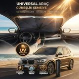 Larimar Premium Katlanabilir Araç Ön Cam Güneşliği – Şemsiye Tipi Oto Güneşlik, Uv Korumalı Isı Yalıtımlı Ön Cam Gölgelik (5177) - 100 x 100 cm