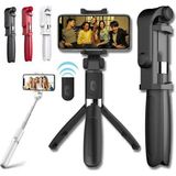 Larimar Selfie Stick L01 Bluetooth Kumandalı Selfie Çubuğu Tripod Monopod (5177) - Gri