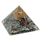 Larimar Taşından Orgonit Piramit