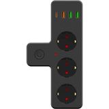 Larimar Termal Akım Korumalı 3 Adet Soket,3 Adet USB ve 1 Adet Type-C Girişli 20W Priz Model 3397 (5177) - Gri