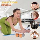 Larimar Ultimate Sup, Abs Tekerlekli Silindir, Abs Egzersizi, Silindirli Egzersiz, Fitness Ekipmanı (5177) - Gri