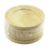 Larimar Yuvarlak= Çap: 9.7cm 6pcs Bambu - Ahşap Çay Tabak (5177) - 20 ml - Gri