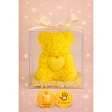 Larina Hediyelik Ayıcık Kokulu Mum Seti – Hediyelik Dekoratif Mum | Söz, Nişan, Düğün, Baby Shower - Sarı - 10 Adet