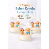 Larina Hediyelik Hediyelik İkiz Bebek Kokulu Mum Hediyelik –Kişiye Özel, Doğum & Mevlüt, Baby Shower – Etiketli + Şeffaf Kutu - 10 Adet