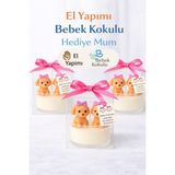 Larina Hediyelik Hediyelik Kız Ikiz Bebek Kokulu Mum Hediyelik –kişiye Özel, Doğum & Mevlüt, Baby Shower – Etiketli + Şeffaf Kutu - 20 Adet