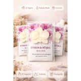 Larina Hediyelik Kokulu Orkide Figürlü Mini Mum – Kişiye Özel Kartlı El Yapımı Hediyelik (Nikah, Nişan, Düğün, Söz, Baby Shower Için) - 30 Adet