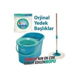 LarinHome Motek Fix Mop Temizlik Seti Mikrofiber Başlık +2 Yedek