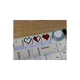 LARİON Pixel Art Kalp Tasarımlı Mekanik Klavye Tuş Kapağı (Keycap) Seti - 3 Adet