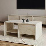 Laris Kapaklı Orta Sehpa – 90 Cm Modern Tasarım Traverten