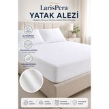 Larispera Sıvı Geçirmez Premium Fitted Alez Yumuşak Dokulu Sessiz Yatak Koruyucu - 120 x 200 cm - Beyaz