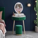 Larissa Design Makyaj Masası ve Puf (Ayna Hariç) - Yeşil
