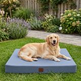 Larissa, Su Geçirmez, Dış Mekana Uygun, Çıkarılabilir Kılıflı, Yıkanabilir, Kedi-Köpek Yatağı (Gri, Large)