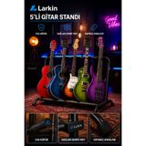 Larkin GS500 Dayanıklı ve Sağlam 5'li (Beşli) Çoklu Gitar Standı (Tüm Gitarlar İle Uyumlu)
