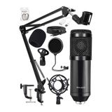 Larkin König BM800 Yeni Black Condenser Mikrofon Stand 7.1 Ses Kartı Kayıt Canlı Yayın RGB Oyuncu Seti