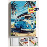 Larla Boyama Seti Numaralı Tuval Fırça Boya Dahil Kasnaklı Set 50X70 cm - Palmiye Vosvos