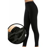 LaRosa Lingerie Kadın İçin Polarlı Termal Tayt Siyah Renk Esnek Kumaş Konforlu Kullanım - S - M