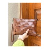 larosee Örgü Deri Model Ayarlanabilir Askılı Kadın Portföy Clutch Çanta Çapraz Çanta Kol Çantası