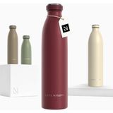 Lars Nysom Termos Su Şişesi 750 ml Çift Duvar Paslanmaz Çelik - Bordo