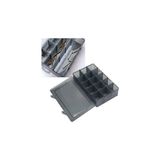 Larskas 15 Bölmeli Kolye Yüzük Takı Dikiş Kutusu Organizer Düzenleyici Ayarlanabilir Bölmeli Füme Kutu - 41 Delft Blue