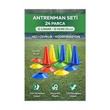 Larskas 24 Parça Antrenman Seti, 12 Antrenman Hunisi 12 Antrenman Çanağı, 23 Cm, Çok Renkli