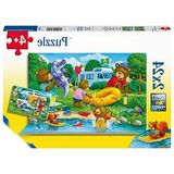 Larskas 2X24 Parçalı Ayı Ailesi Kampta Puzzle - Eğlenceli Zeka Oyunu