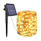 Larskas Ack Solar Güneş Enerjili Gün IŞIĞI,100 Led, 10 Metre, 8 Modlu, Peri LED Bahçe, Veranda, Avlu, Balkon, Havuz Kenarı, Düğün, Parti, Peyzaj Aydınlatma Su Geçirmez Lamba [enerji Sınıfı A]