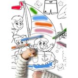 Larskas Büyük Boy Yaz Temalı Boyama Kağıdı Rulosu, 5 Metre x 45 Cm, Eğitici Aktivite - 41 Delft Blue