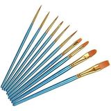 Larskas Hannah 2 Set Sanatçı Fırcası Seti, 10'lu Paket Naylon Fırca, Resim, Akrilik, Ince Fırca, Sulu Boya ve Yüz Boyama, Kendin Yap El Sanatları Için, Mavi, Toplam 20 Fırca - 41 Delft Blue