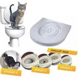 Larskas Hijyenik Kedi Tuvalet Eğitim Seti - Klozet Alıştırma Kapağı ve Kum Kabı