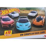Larskas Hot Wheels Oyuncak Arabalar, 10'lu Yarış Arabası Paketi, 1:64 Ölçekli Corvette, Lamborghini, Mclaren ve Hot Wheels Originals Içerir ('a Özel)