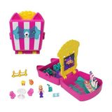 Larskas Mini Bebek ve Aksesuarları ile Patlamış Mısır Temalı Kedicik Sineması Mini Oyun Seti, Mikro Bebek ve Kedicik Figürü Dahil 8 Aksesuar, JFV01