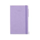 Larskas - Not Defteri, Kareli, Medium, 192 Sayfa, Yumuşak Pu Cilt, Fsc® Sertifikalı Kağıt, Fildişi Kağıt, 90 G/m², Aylık Planlayıcı, Adres Defteri, Yer Işareti, 13 x 21 Cm, Renk Lavanta - 41 Delft Blue